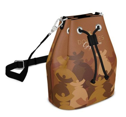 Dolores signature, sac "Bucket Bag" Dolores en Cuir "DUNE"