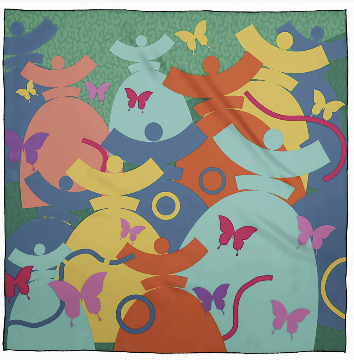 La boutique Narbero. Foulard Dolores, “ PAPILLONS"