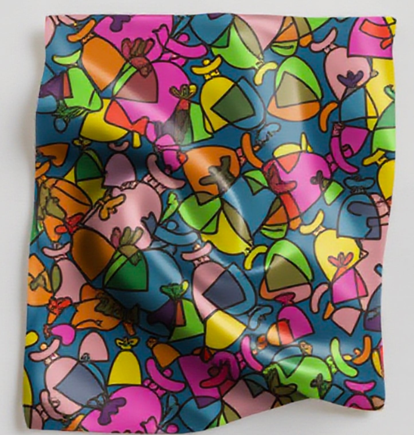 La boutique Narbero. Foulard Dolores, “ GREEN MOSAIC"