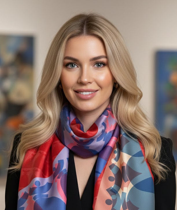 La boutique Narbero. Foulard Dolores, “ RED DREAM“