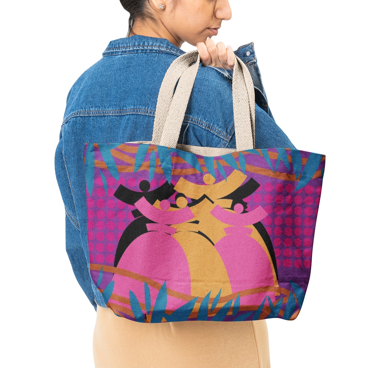 La boutique Narbero. Sac fourre-tout en toile naturelle Dolores, "Samba"