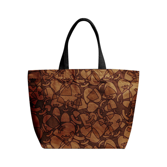 La boutique Narbero. Sac fourre-tout en toile naturelle Dolores, "Brown Mosaic"