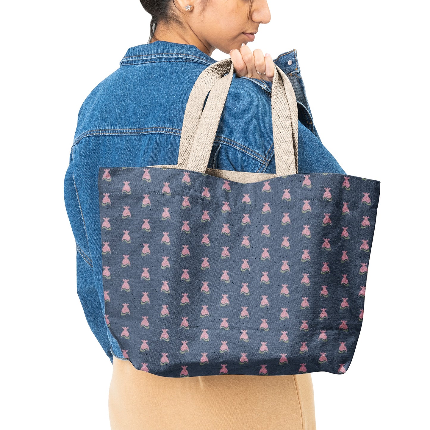 La boutique Narbero. Sac fourre-tout en toile naturelle Dolores, "Tango"