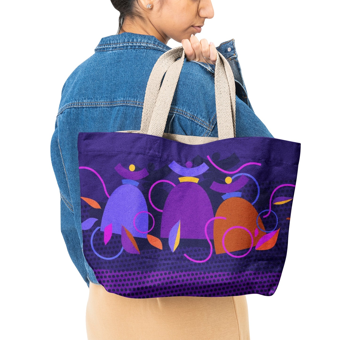 Dolores signature. Sac fourre-tout en toile naturelle Dolores, "Calypso"