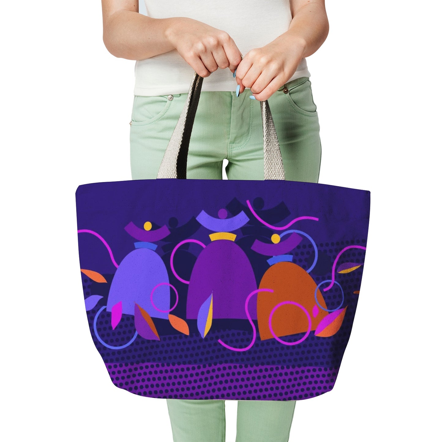 Dolores signature. Sac fourre-tout en toile naturelle Dolores, "Calypso"