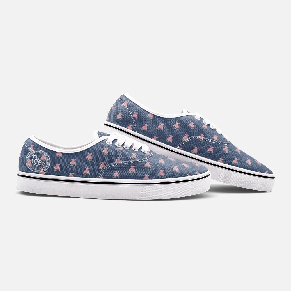 Der Narbero-Laden. Dolores Unisex-Low-Top-Sneaker aus Canvas, „Tango“.