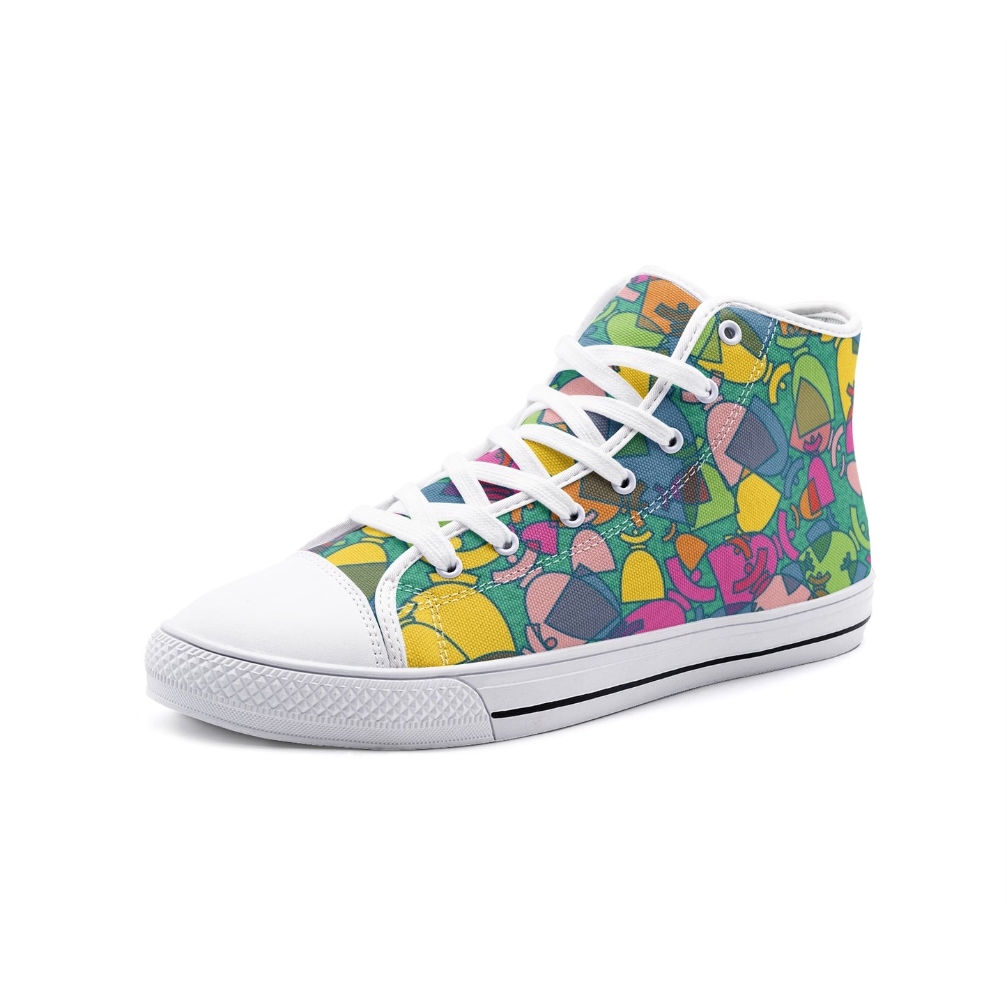 Dolores signature. Baskets hautes en toile unisexe Dolores, "Mosaic".