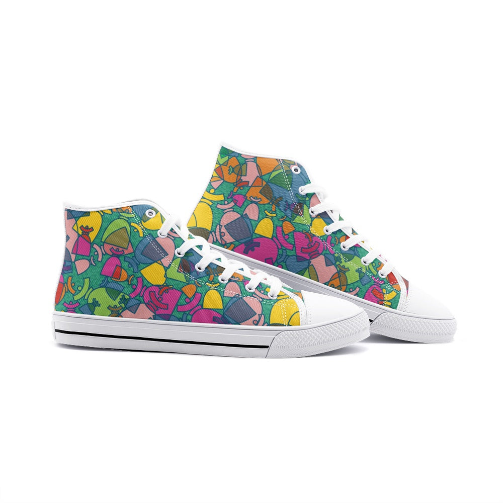 Dolores signature. Baskets hautes en toile unisexe Dolores, "Mosaic".