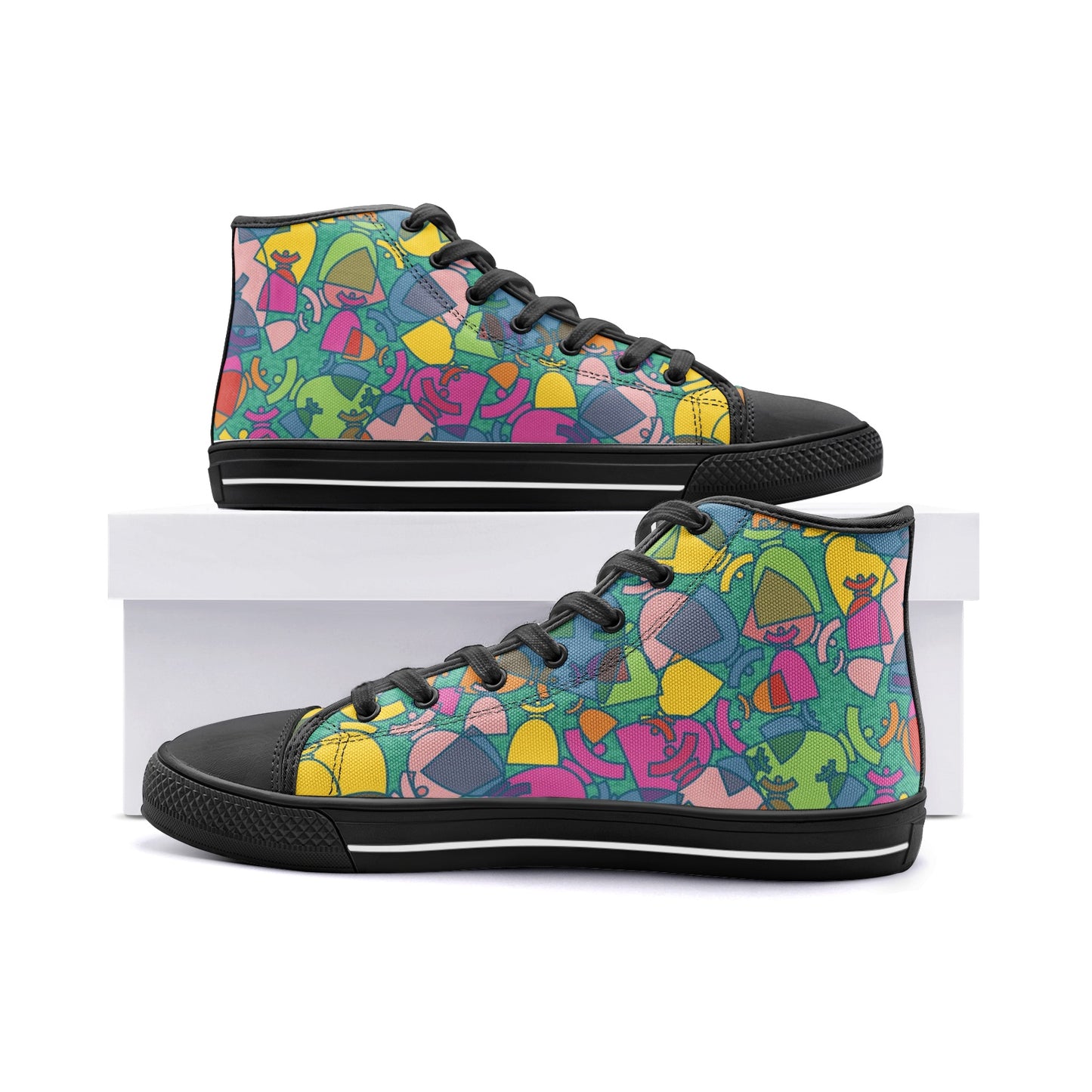 Dolores signature. Baskets hautes en toile unisexe Dolores, "Mosaic".