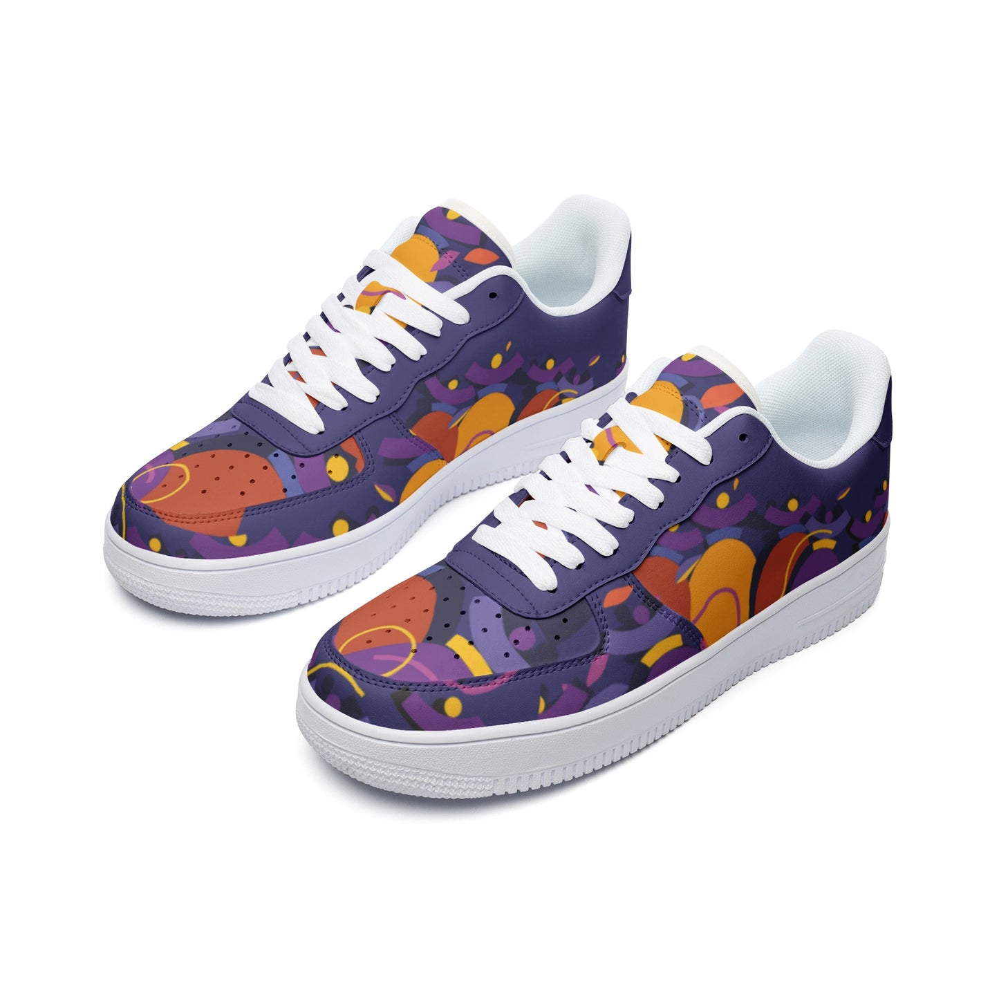 Baskets basses unisexes en cuir