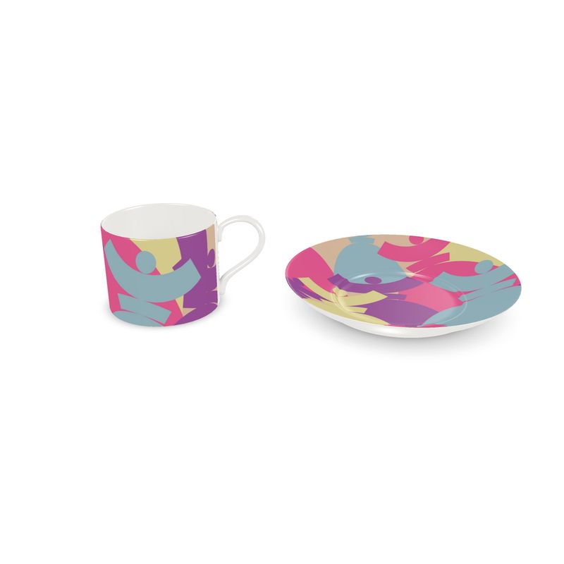 Tasse et sous tasse Dolores en couleur