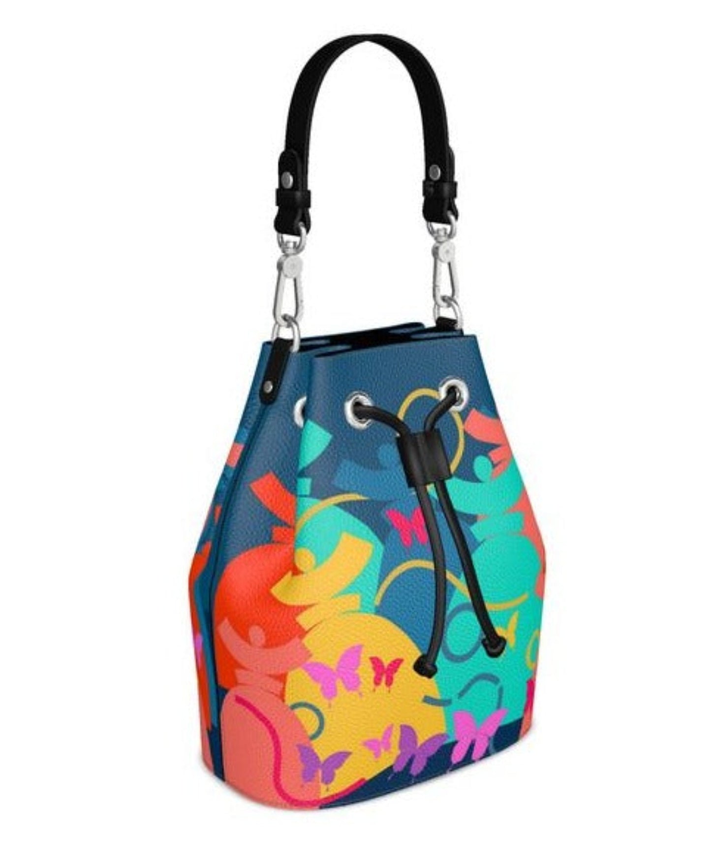 Dolores signature, sac "Bucket Bag" Dolores en Cuir PAPILLON