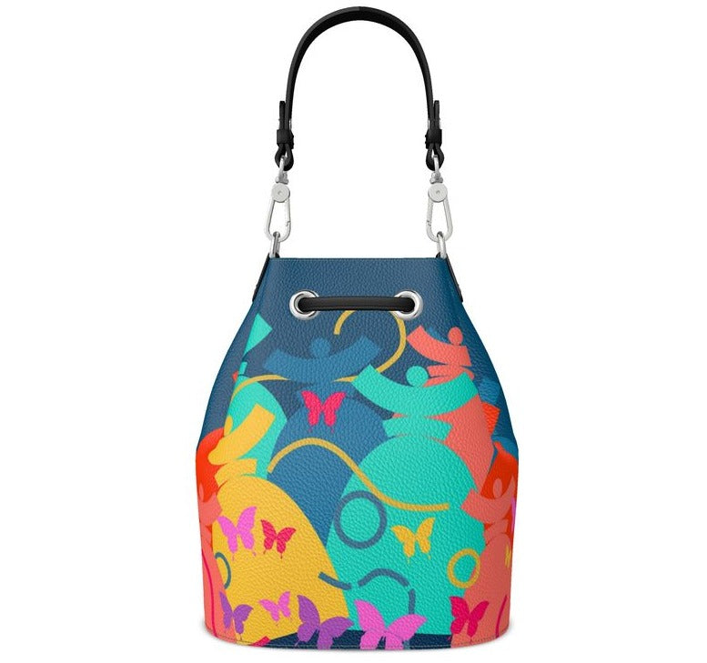 Dolores signature, sac "Bucket Bag" Dolores en Cuir PAPILLON