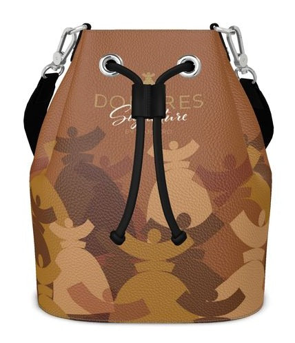 Dolores signature, sac "Bucket Bag" Dolores en Cuir "DUNE"
