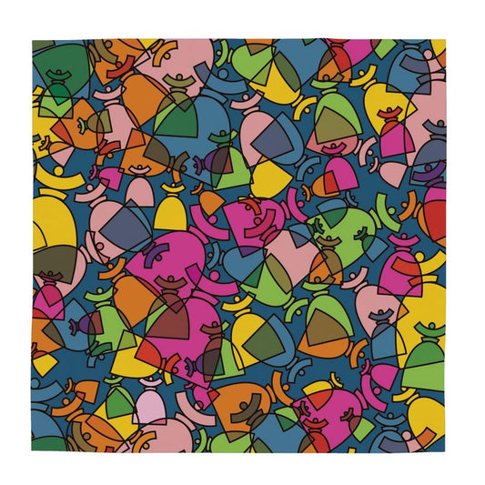 La boutique Narbero. Foulard Dolores, “ GREEN MOSAIC"