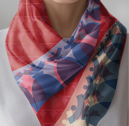 La boutique Narbero. Foulard Dolores, “ RED DREAM“