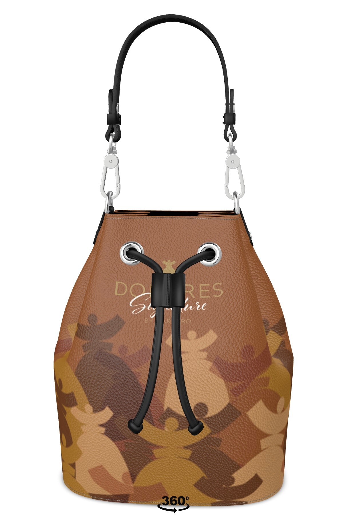 Dolores signature, sac "Bucket Bag" Dolores en Cuir "DUNE"