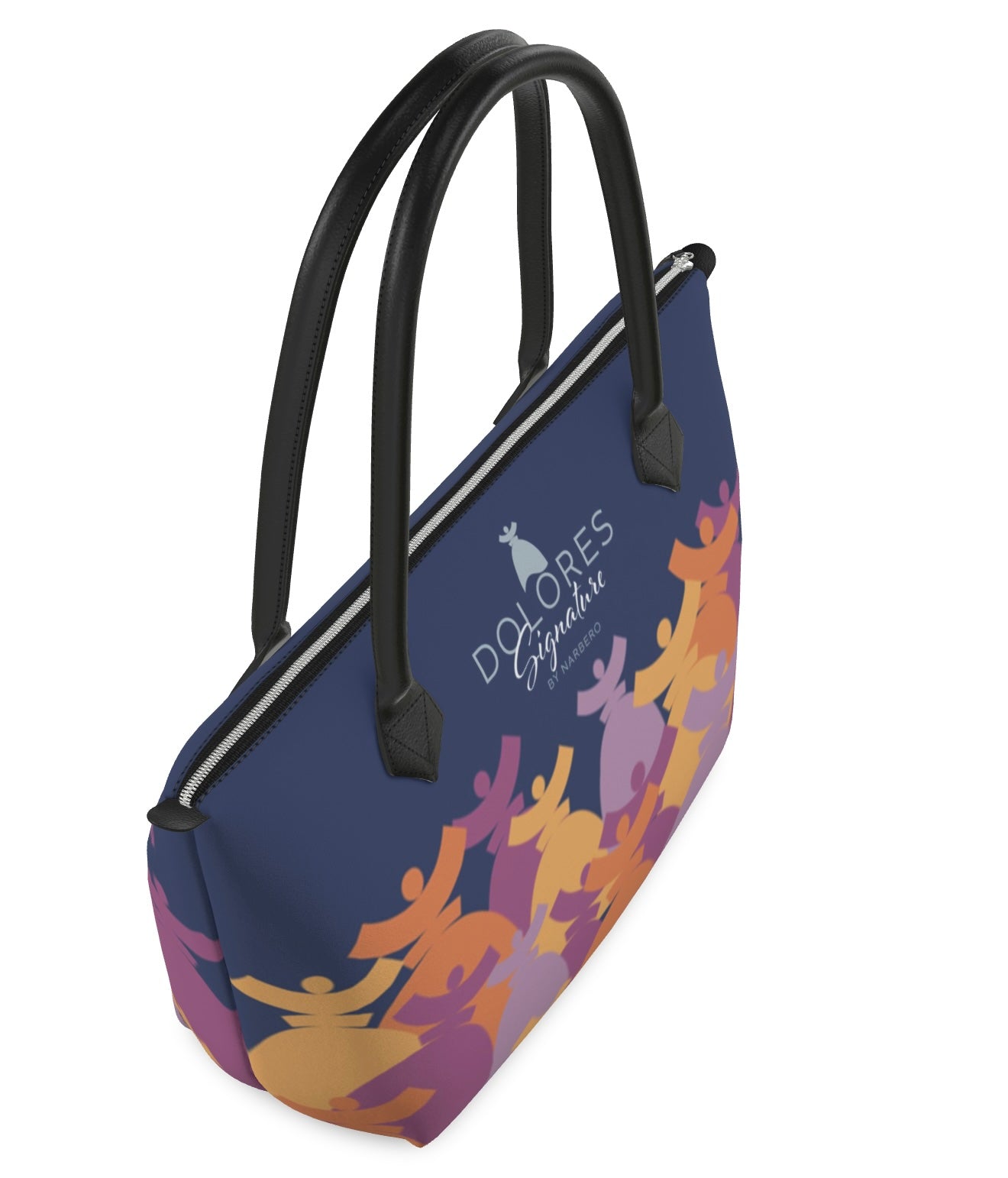 Dolores signature, sac zip top Bleu