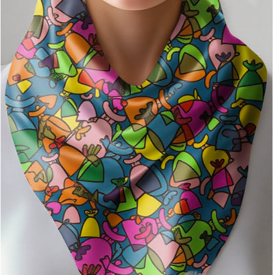 La boutique Narbero. Foulard Dolores, “ GREEN MOSAIC"