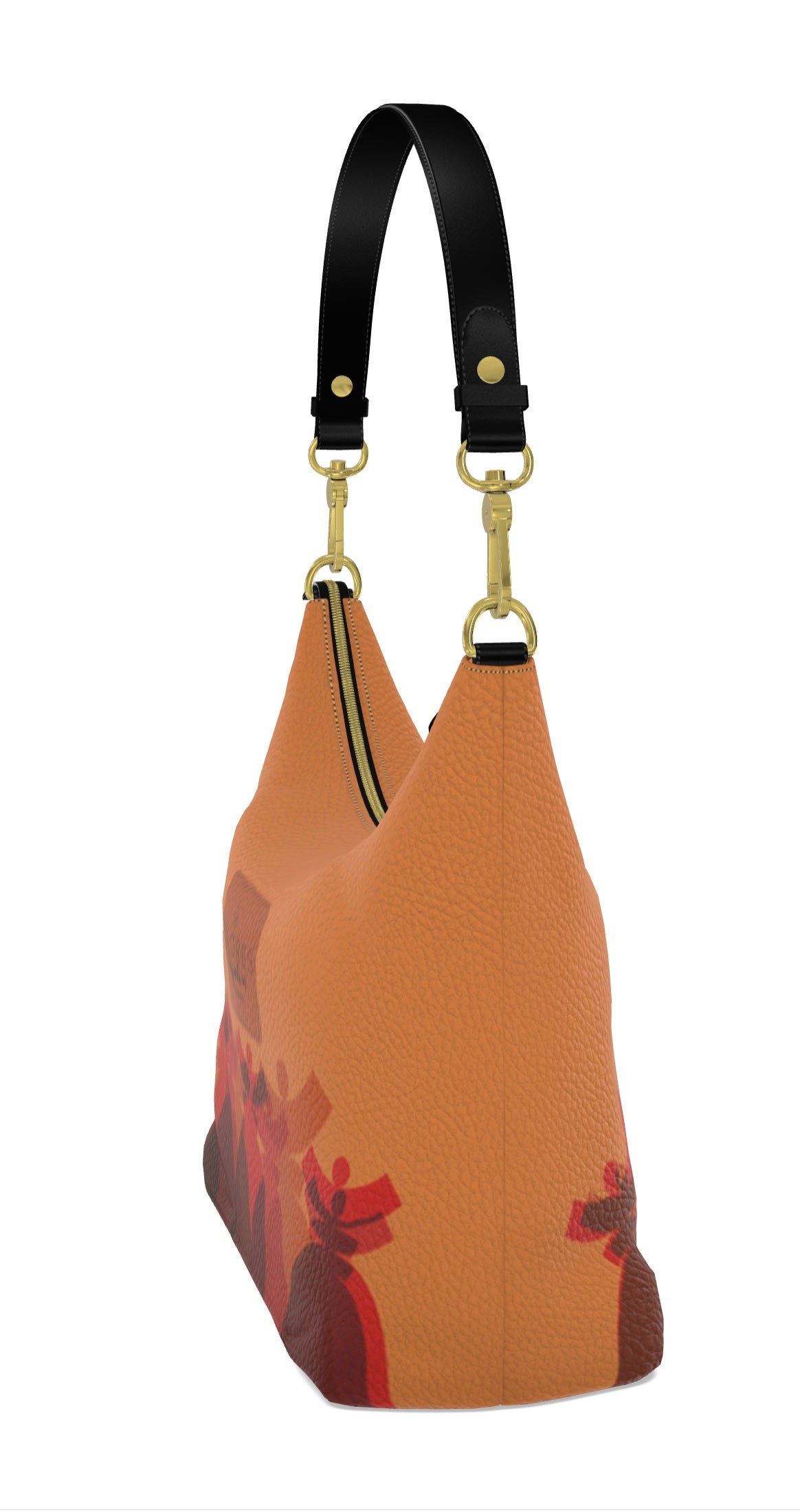 Dolores signature,  'FARMELL' Hobo Bags, Sca en cuir "Nuit blanche " Dolores
