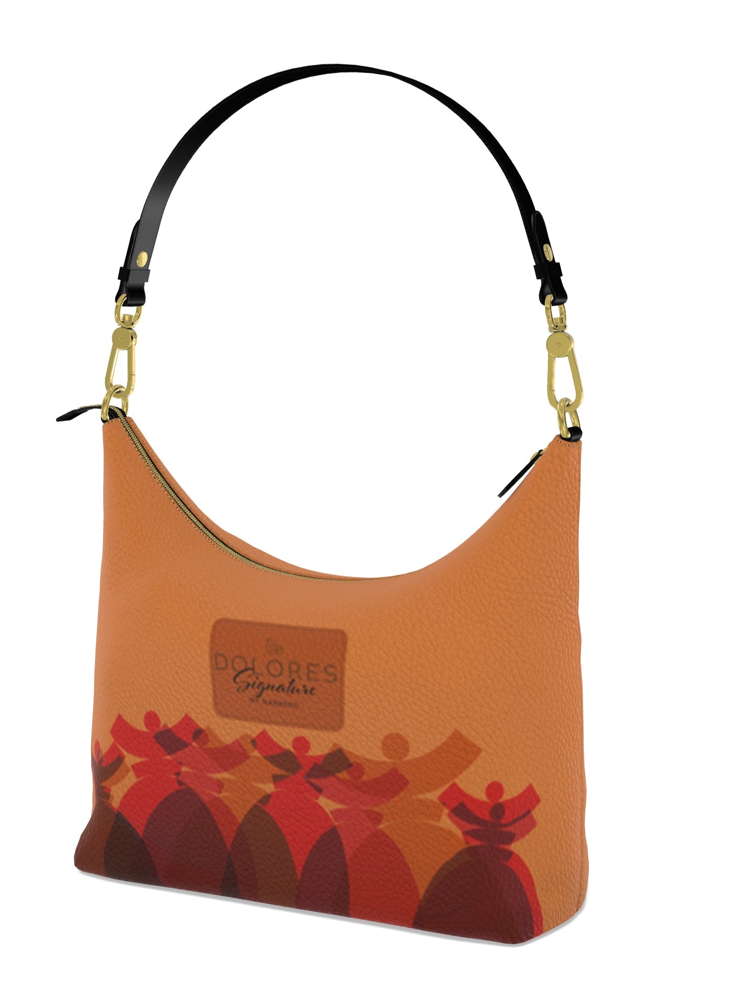 Dolores signature,  'FARMELL' Hobo Bags, Sca en cuir "Nuit blanche " Dolores
