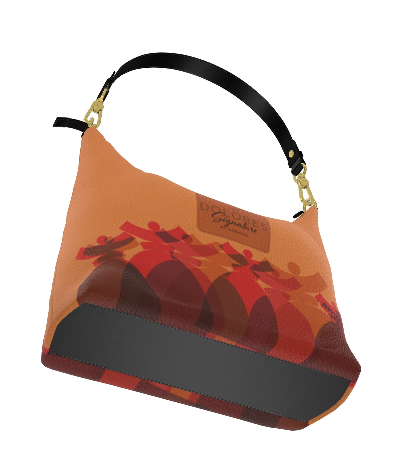 Dolores signature,  'FARMELL' Hobo Bags, Sca en cuir "Nuit blanche " Dolores