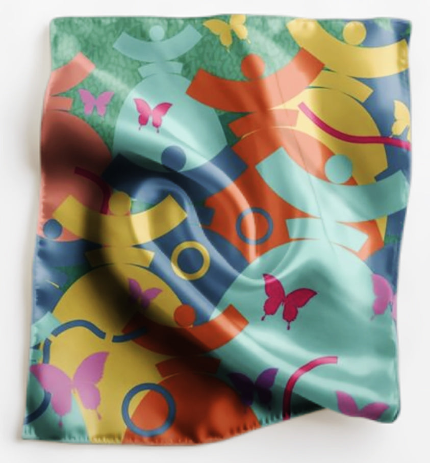 La boutique Narbero. Foulard Dolores, "Les Papillons" 90X90 cm