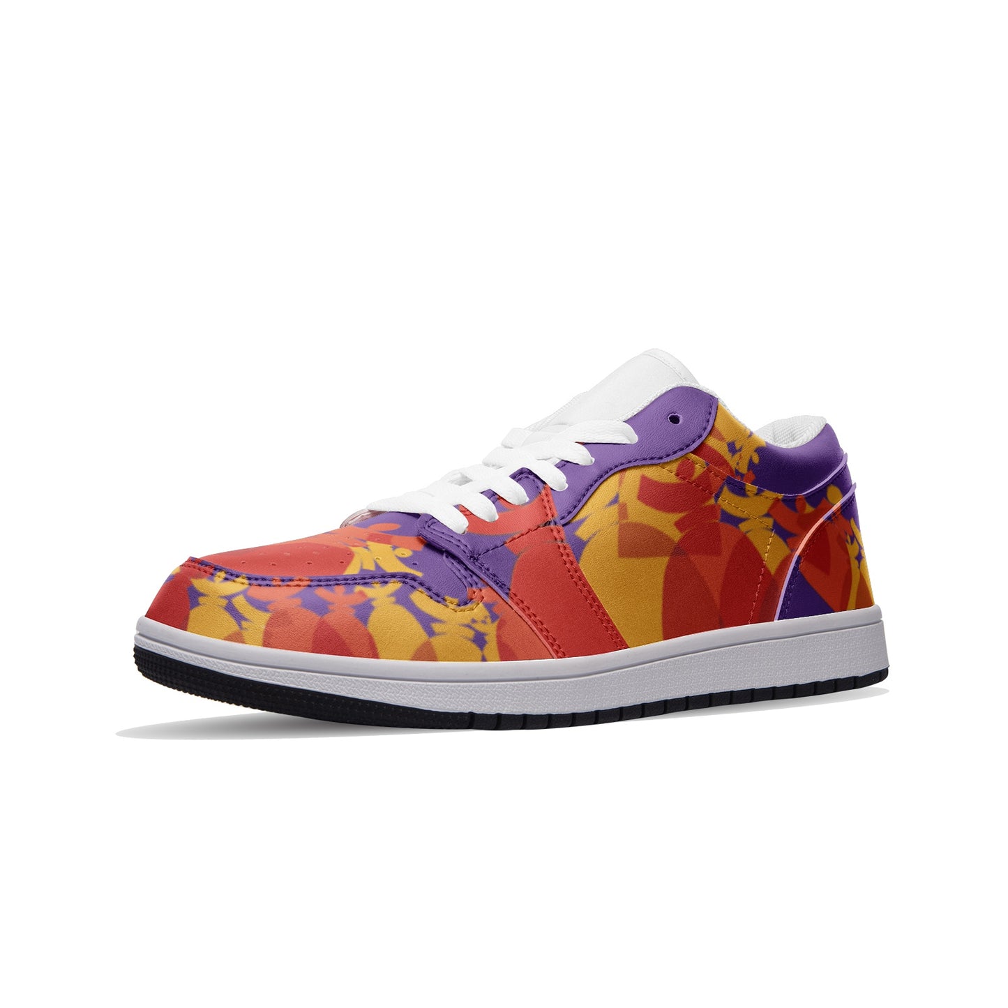 Baskets basses en cuir unisexes