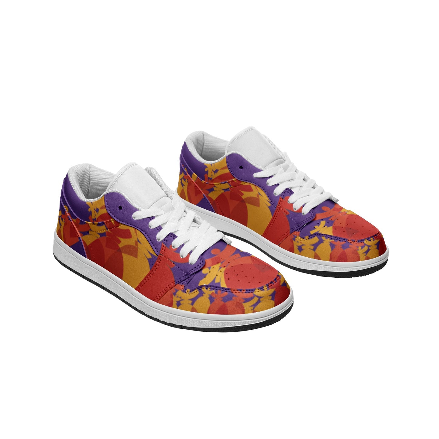Baskets basses en cuir unisexes