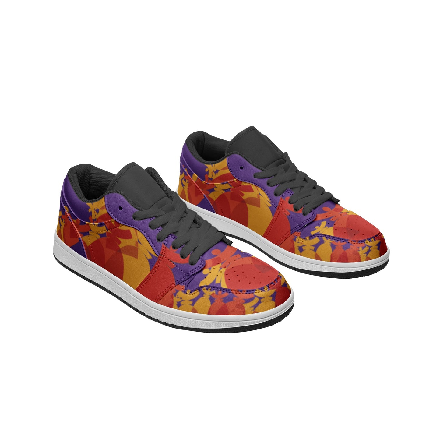 Baskets basses en cuir unisexes