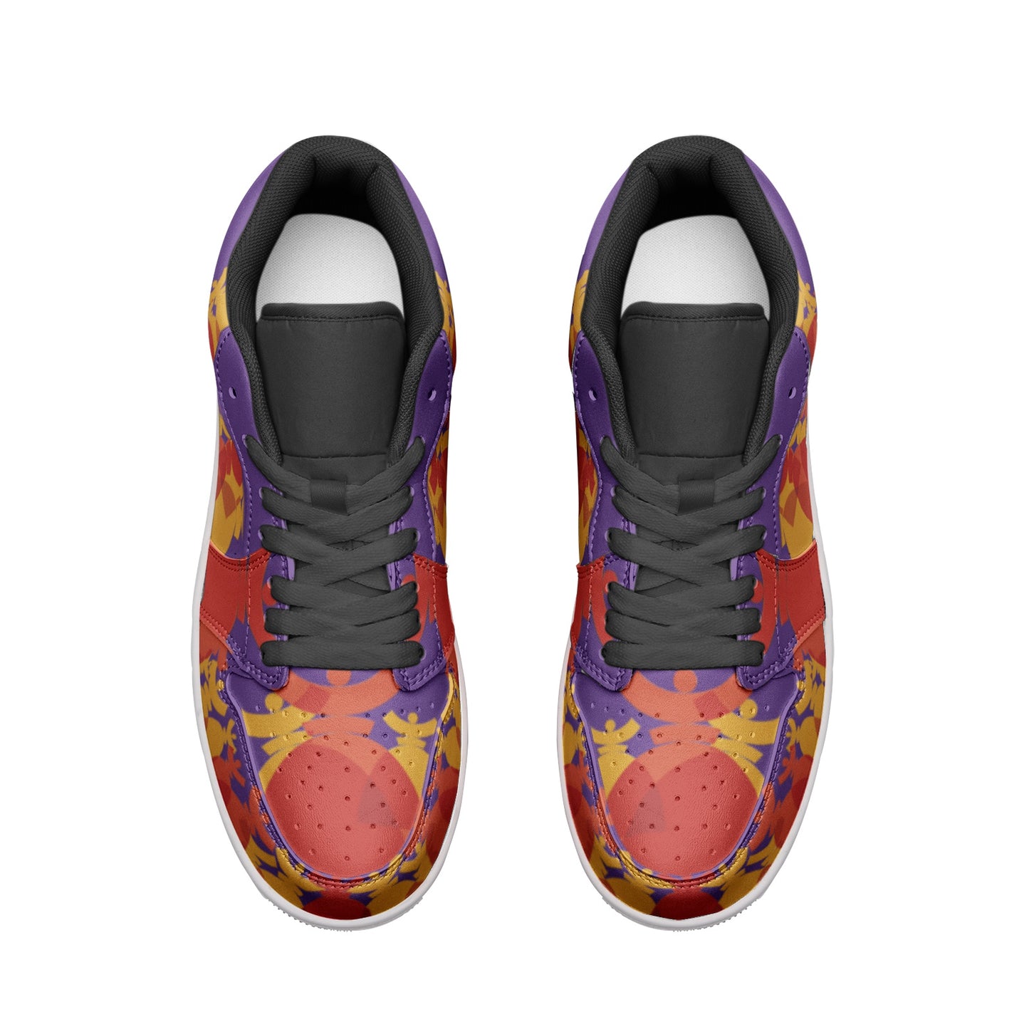 Baskets basses en cuir unisexes