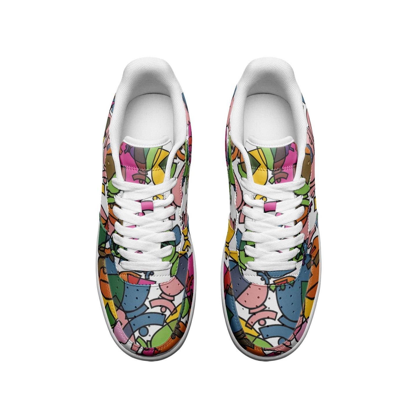 Baskets basses unisexes en cuir MOSAIC