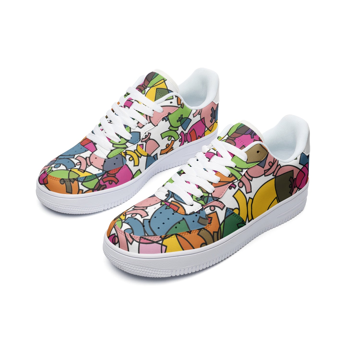 Baskets basses unisexes en cuir MOSAIC