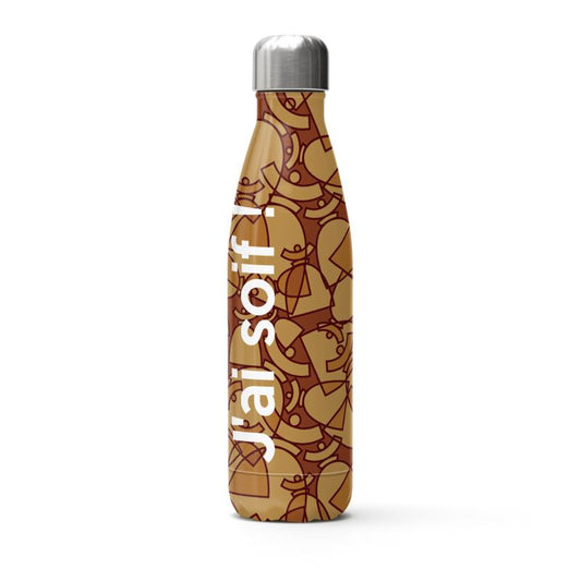 La boutique Narbero. Gourde isotherme en inox Dolores, "Brown Mosaic"