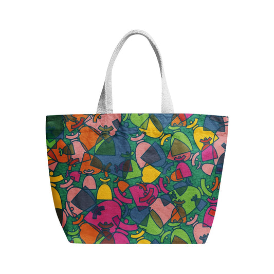 La boutique Narbero. Sac fourre-tout en toile naturelle Dolores, "Mosaic"