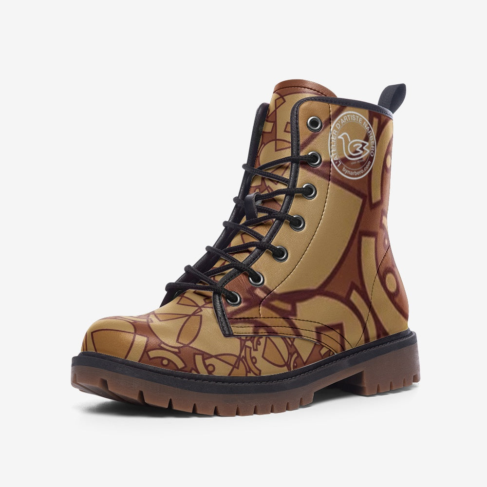 Dolores signature. Boots légères en cuir décontractées Dolores, "Brown Mosaic"