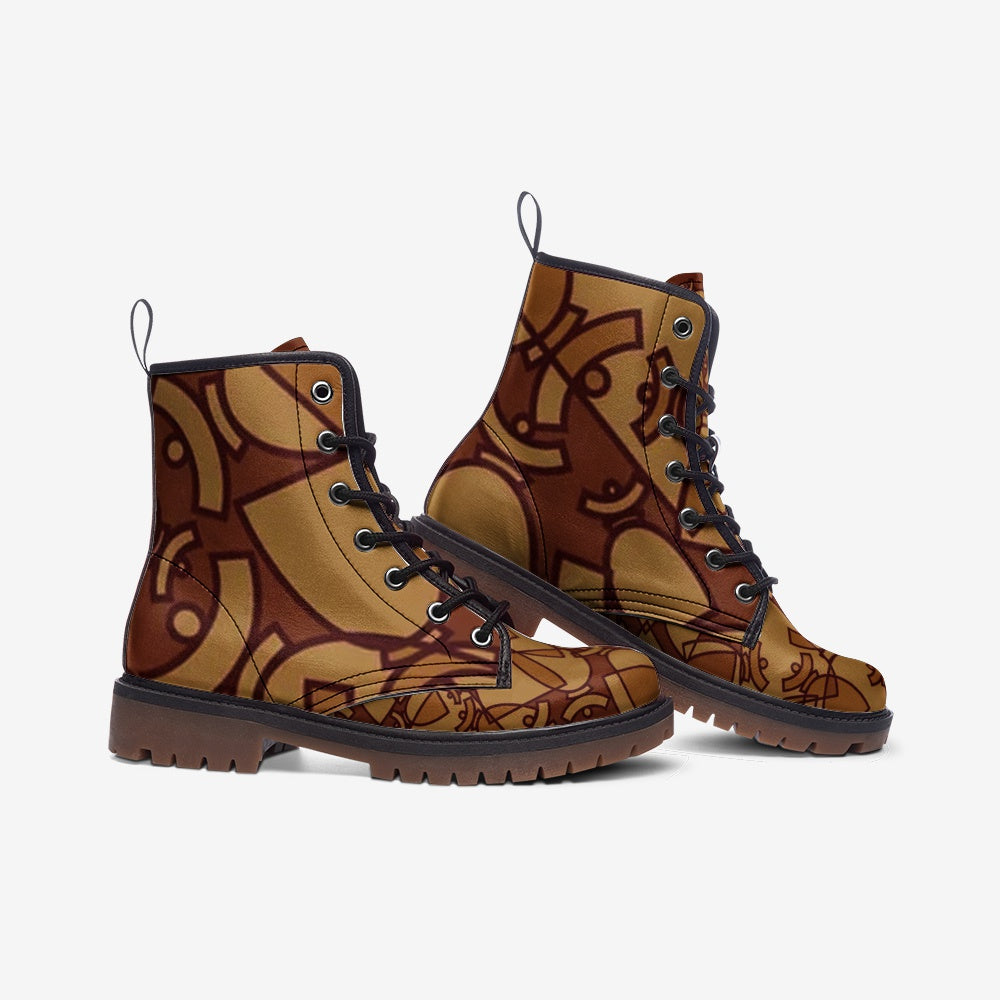 Dolores signature. Boots légères en cuir décontractées Dolores, "Brown Mosaic"