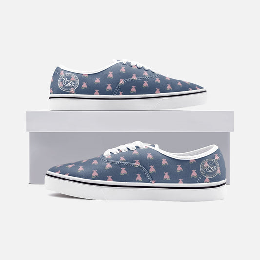 Der Narbero-Laden. Dolores Unisex-Low-Top-Sneaker aus Canvas, „Tango“.