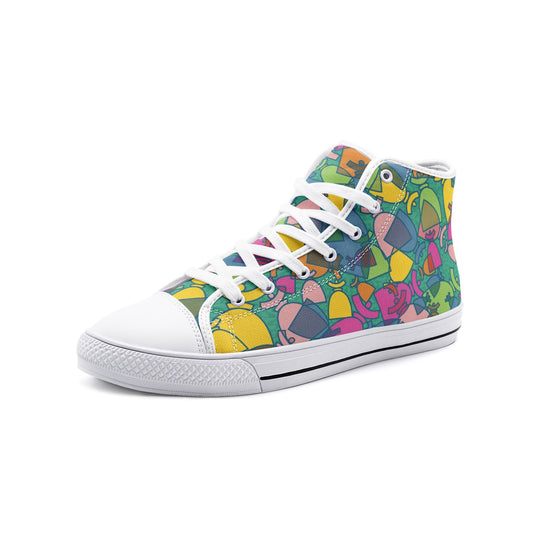 Dolores signature. Baskets hautes en toile unisexe Dolores, "Mosaic".