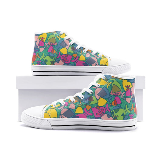 Dolores signature. Baskets hautes en toile unisexe Dolores, "Mosaic".