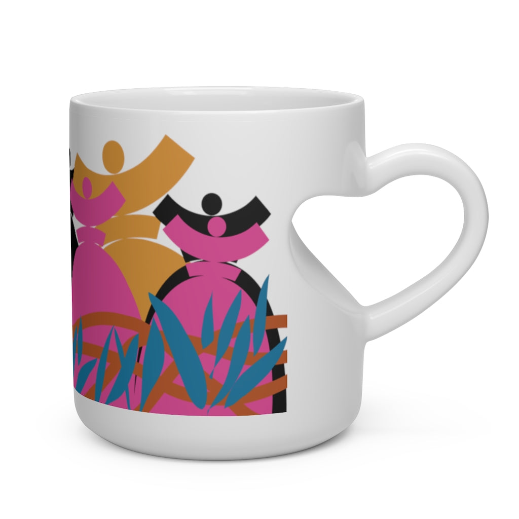 La boutique Narbero, le mug Dolores "Samba" en forme de Cœur.