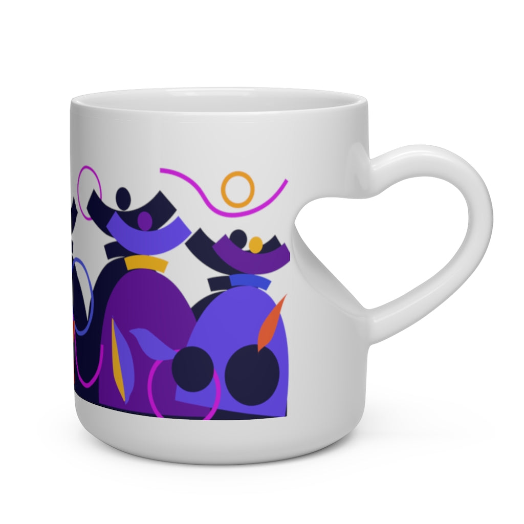 La boutique Narbero, le mug Dolores "Calypso " en forme de Cœur.