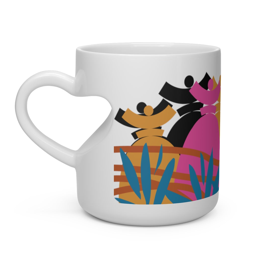 La boutique Narbero, le mug Dolores "Samba" en forme de Cœur.