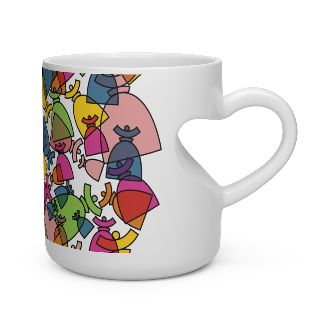 La boutique Narbero, le mug Dolores "Mosaic " en forme de Cœur.