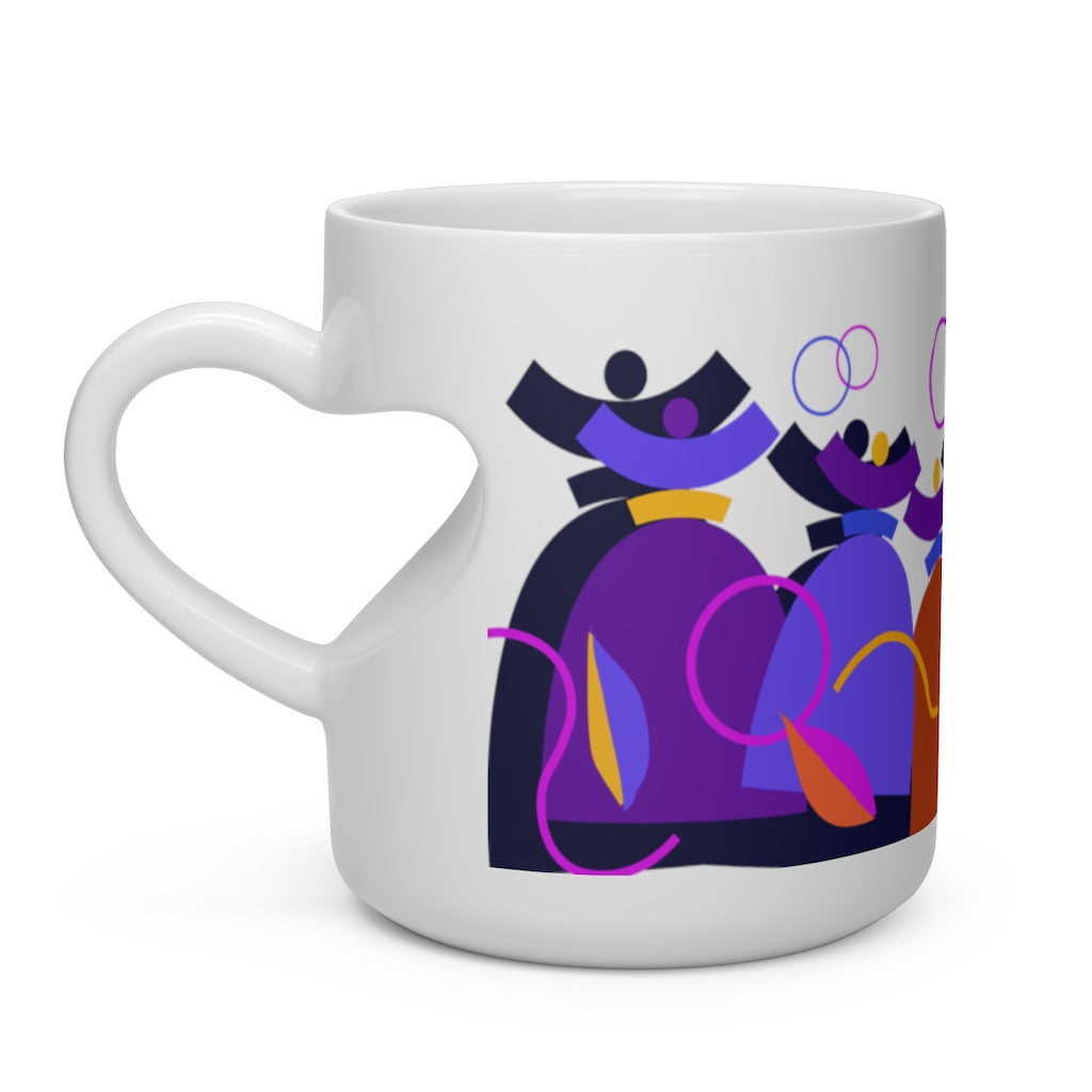 La boutique Narbero, le mug Dolores "Calypso " en forme de Cœur.